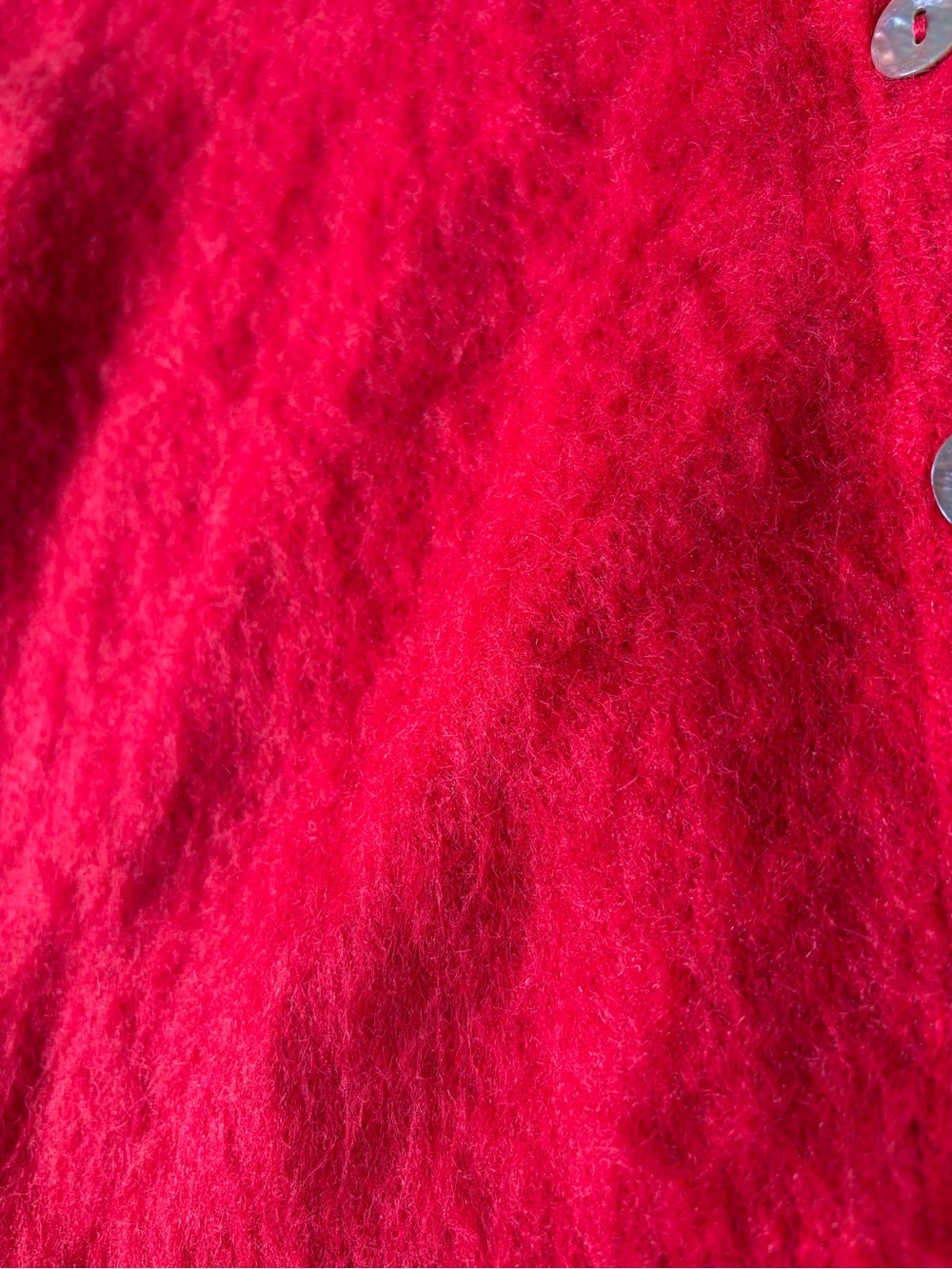 Song of Style By Aimee Song Red Fuzzy Cardigan Sweater - Picture 8 of 11